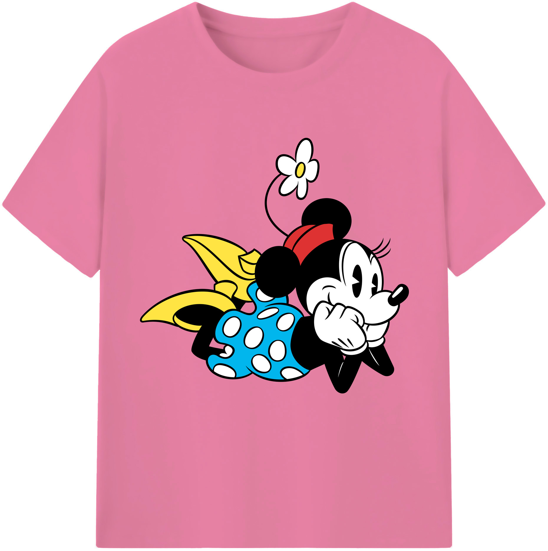 （画像用） ミッキーマウス Mickey Mouse 綿100％半袖Tシャツ（フロントプリント）
